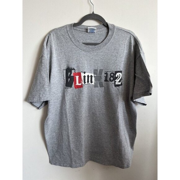 Vintage Blink 182 T-shirt Mens XL Concert Rock Tour Gray M&O Knits - Picture 1 of 6
